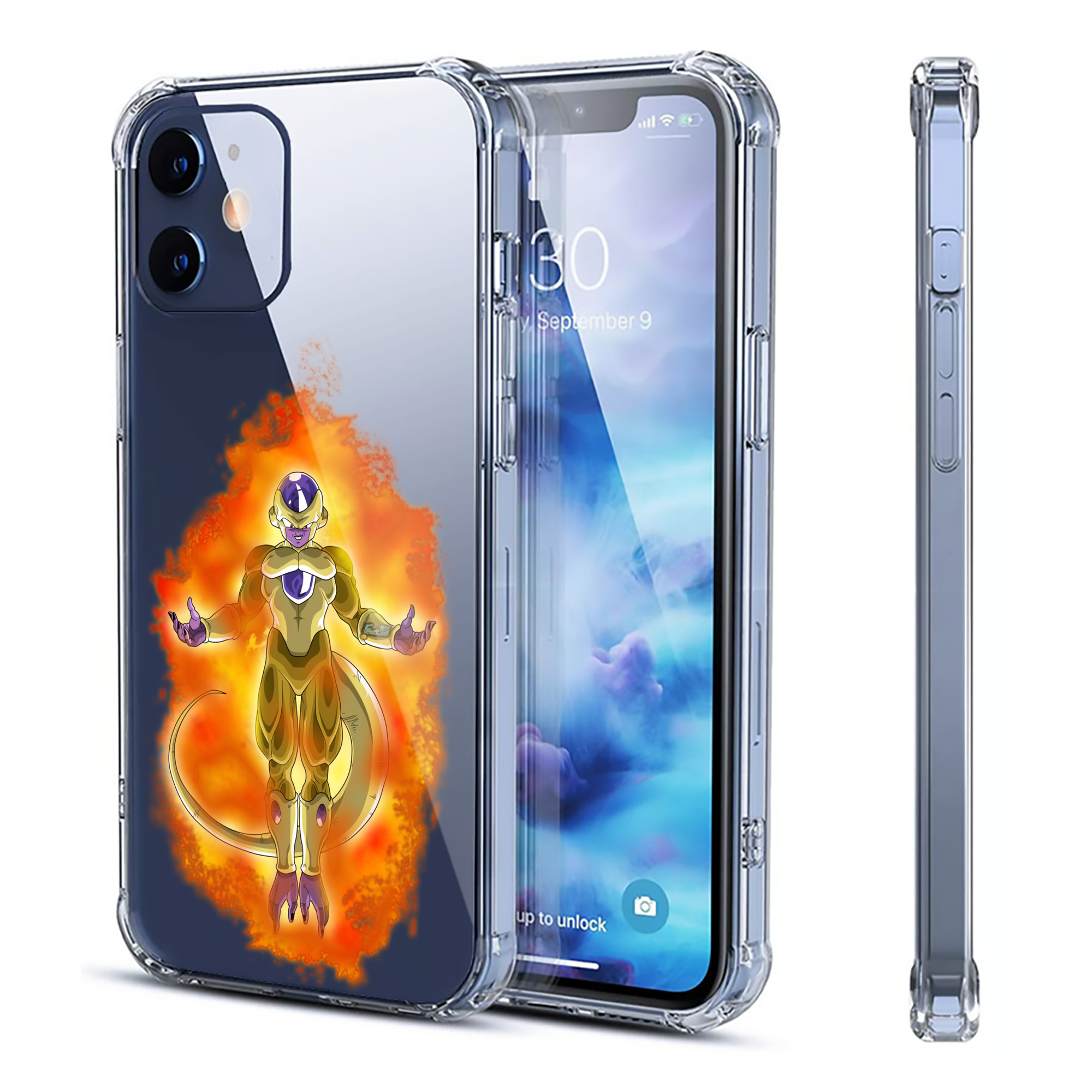 （画像用） ドラゴンボール フリーザ DRAGON BALL Frieza 【iPhone 12シリーズ対応】透明スマホケース（クリアソフトケース）
